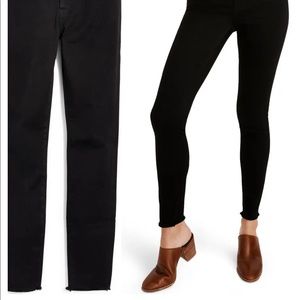 Madewell 9-Inch Raw Hem Ankle Skinny Jeans black 25 in Carbondale Wash
